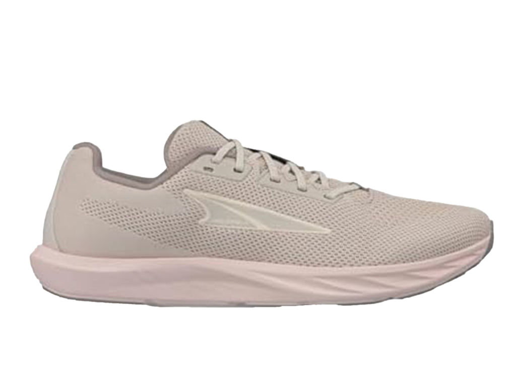 Aesthetic Tan and baby pink altra escalante 4 sneakers that can be purchase on amazon
